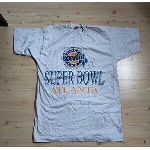 Vintage Super Bowl XXVIII 1994 NFL Football Atlanta T Shirt Single Stitch Size L